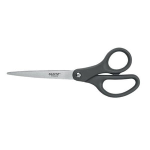 Leitz -  54210089 buro- knutselschaar Kantoorschaar Rechte knip Grijs, Gesatineerd staal