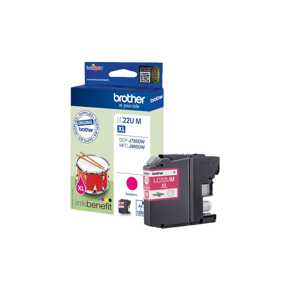 Brother -  LC22UM inktcartridge 1 stuk(s) Origineel Hoog (XL) rendement Magenta