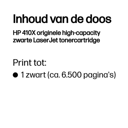 HP -  410X originele high-capacity zwarte LaserJet tonercartridge