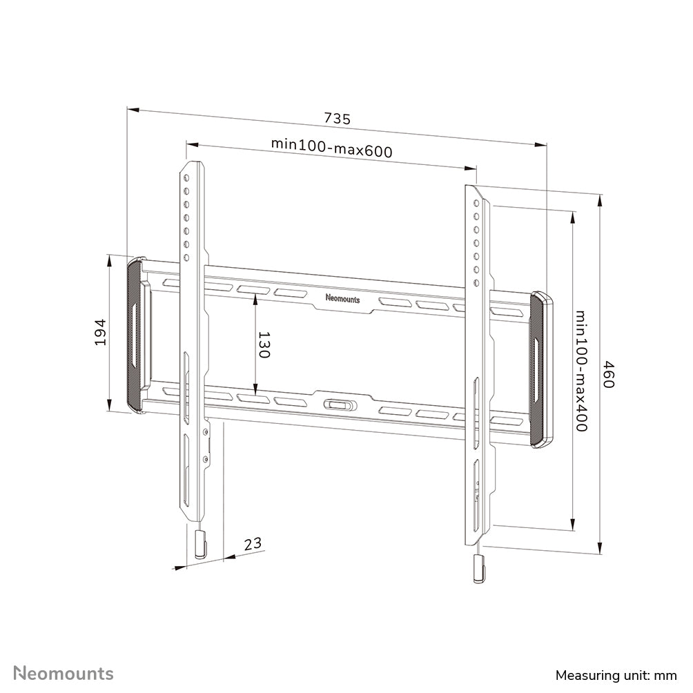 Neomounts -   WL30-550BL16 TV-beugel wand 42-86 ultra-vlak Easy Install