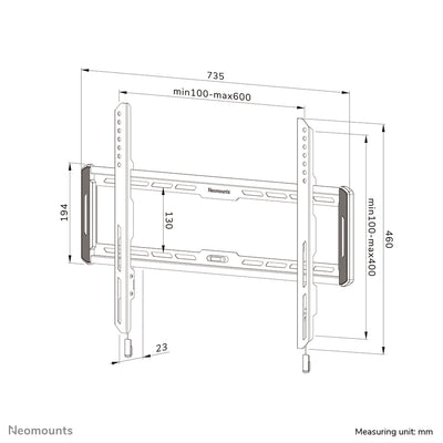 Neomounts -   WL30-550BL16 TV-beugel wand 42-86 ultra-vlak Easy Install