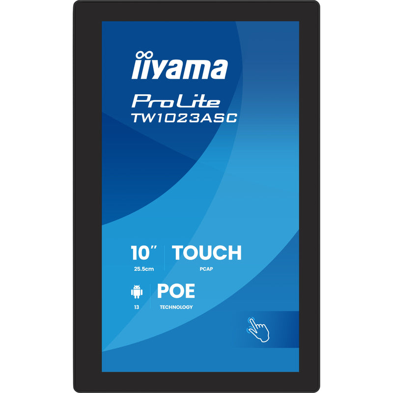 IIYAMA -   TW1023ASC-B3P beeldkrant Digitale signage flatscreen 25,6 cm (10.1) Wifi 450 cd/m² HD Zwart Touchscreen Type processor Android 24/7