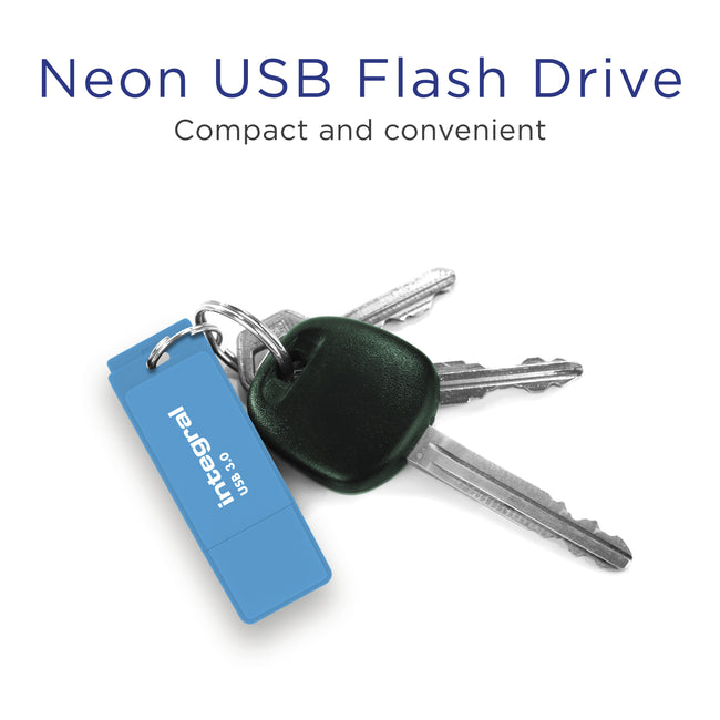 Integral -  INFD64GBNEONB3.0 USB flash drive 64 GB USB Type-A 3.2 Gen 1 (3.1 Gen 1) Blauw
