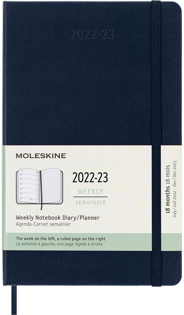 Moleskine - Agenda Notebook 2022-2023 MSK Large SC Safbl | 1 Stück | 12 Stücke