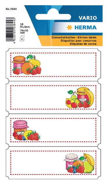 Herma - Étiquette 3644 Assortiment de fruits de la cuisine | 10 pièces