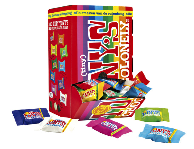 Tony's Chocolonely - Chocolade tony chocolonely tiny mix doos 100 st