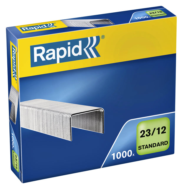 Rapid - Staples 23/12 Galvanisé Standard 1000 pièces