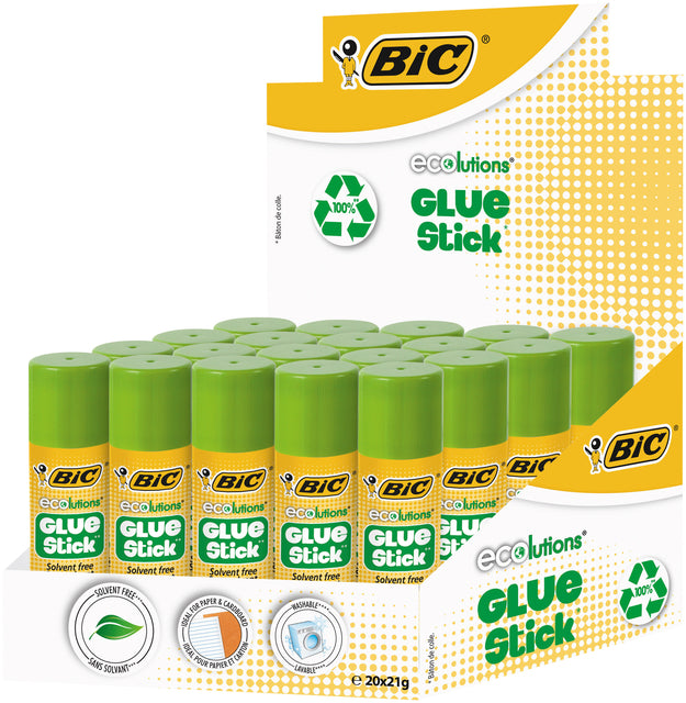 BIC Ecolutions - Klebermarker -Ökolutionen 21gr 12+8 Free | 16 Stücke