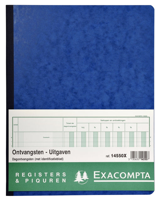 Exacompta - Register piqure dagontvangsten 320x250mm 80vel