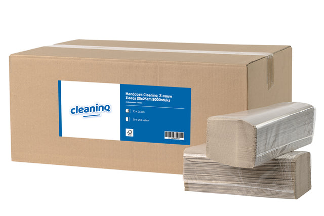 Cleaninq - Handdoek cleaninq z-vouw 1laags 23x25cm 5000 stuks