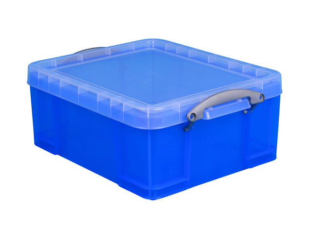 Really Useful - Opbergbox ru 18ltr 480x390x200mm transp blauw