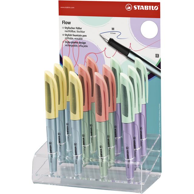 Stabilo - Vulpen flow cosmetic m assorti | 12 stuks