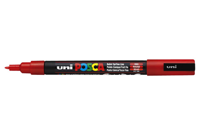 Posca - Verfstift posca pc3m f rood | 6 stuks