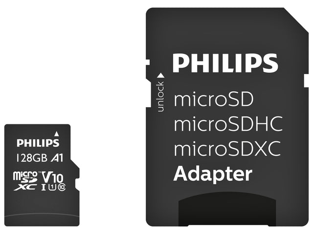 Philips - Michy Card Micro SDXC Klasse 10 UHS -i U1 128GB | 10 Stücke