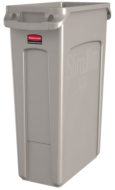 Rubbermaid - Afvalbak slim jim vented 87l grijs