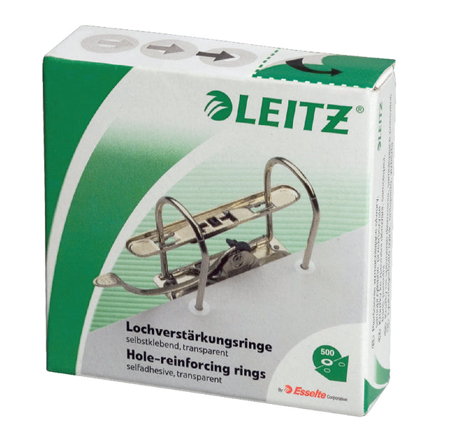 Leitz - Verstärkungsringe 1706 Kunststoff 500 Stücke transparent | 10 Stücke