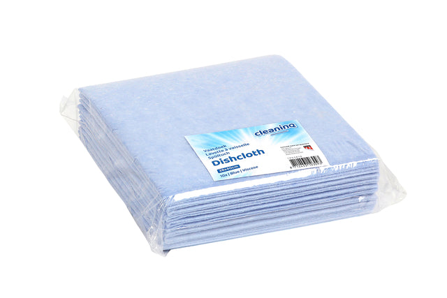 CleanInq - Viscose de serviette de travail 38x40 cm bleu 10 pièces