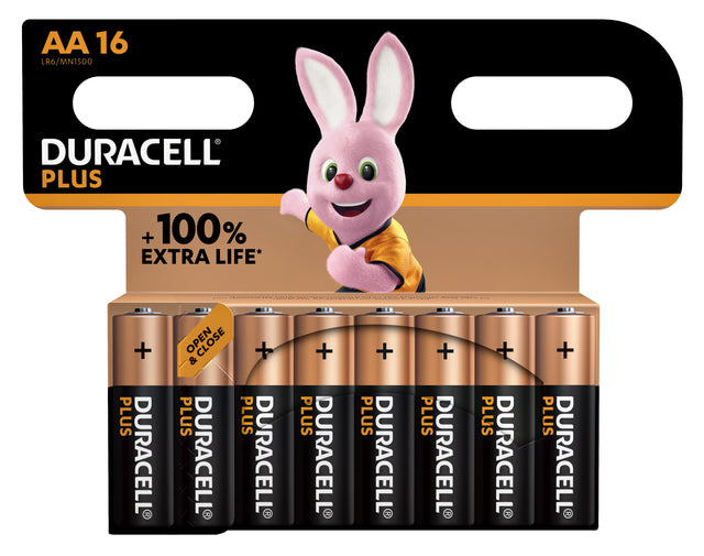 Duracell - Batterie plus 16xaa