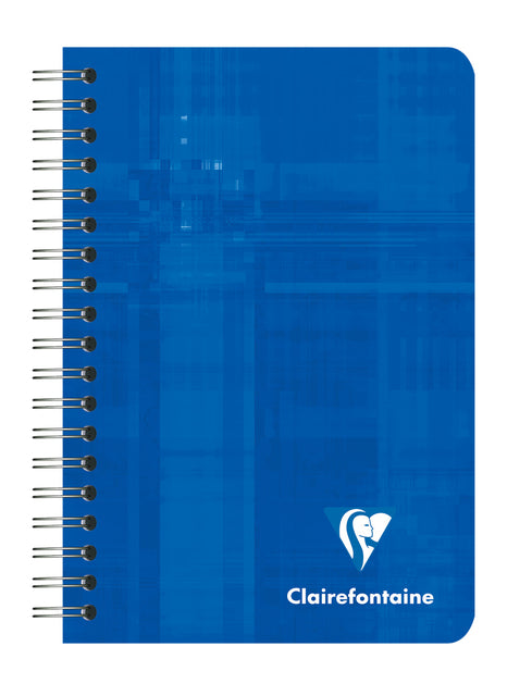 Clairefontaine - schrift ft 9,5 x 14 cm, 180 bladzijden, gelijnd, spiraalbinding, geassorteerde kleuren