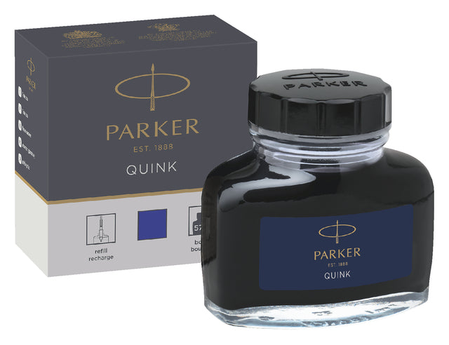 Parker - Fountain Pen Ink Quink Permanent 57 ml Bleu