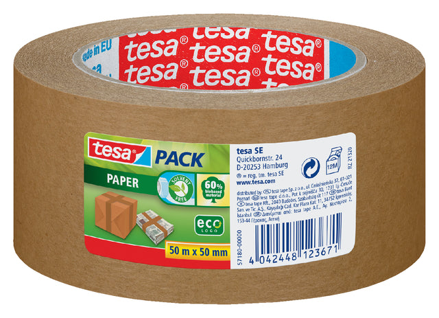 TESA - Emballage Eco Paper Eco 50mmx50m | 6 pièces