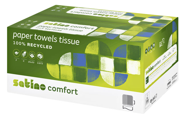 Satino par wepa-towel Satino Comfort C-Fold 25x33cm 2 couches 3072st