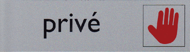 Posta - Infobord pictogram prive 165x44mm