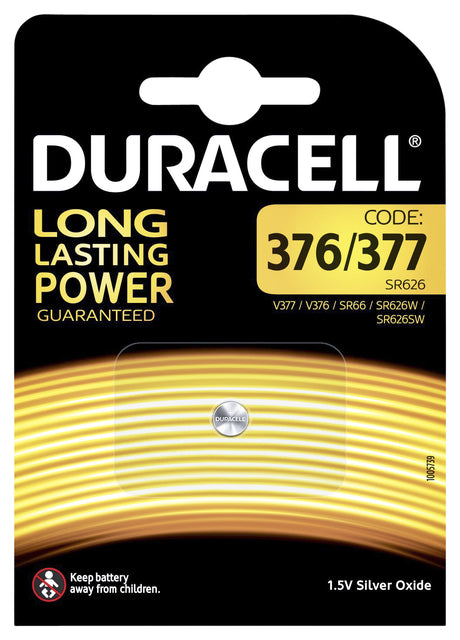 Duracell - knoopcel Duralock 377, op blister