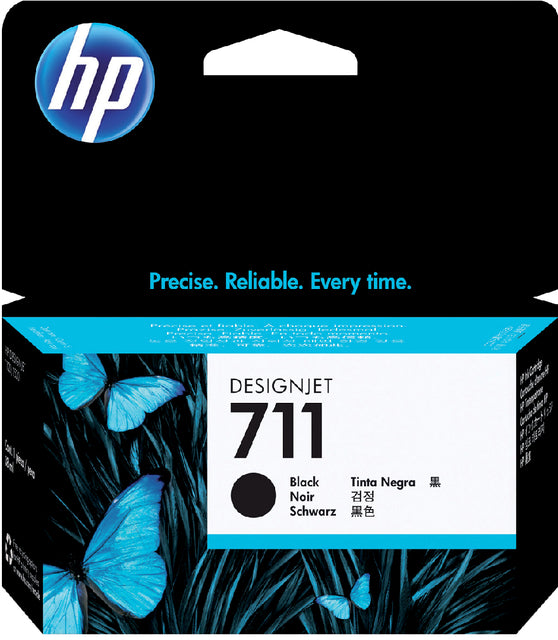 HP - Tintenpatrone 711, 38 ml, OEM CZ129A, schwarz