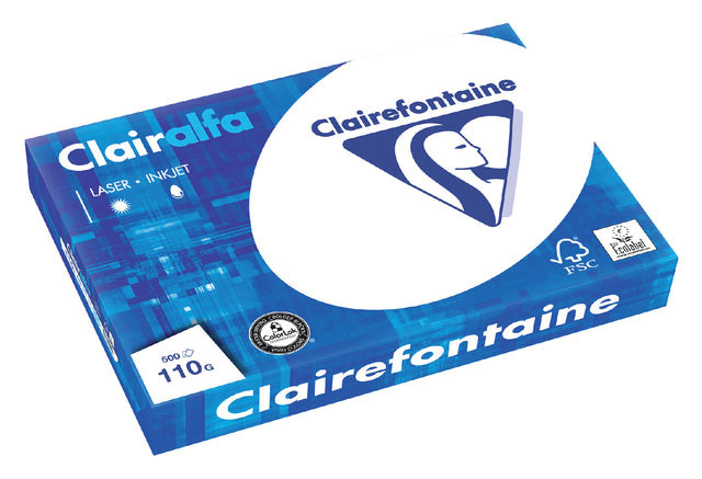 Clairefontaine - Kopieerpapier clairefontaine clairalfa a3 110gr wt | 4 stuks