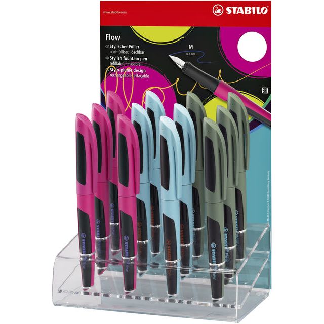 Stabilo - Vulpen flow sporty m assorti | 12 stuks