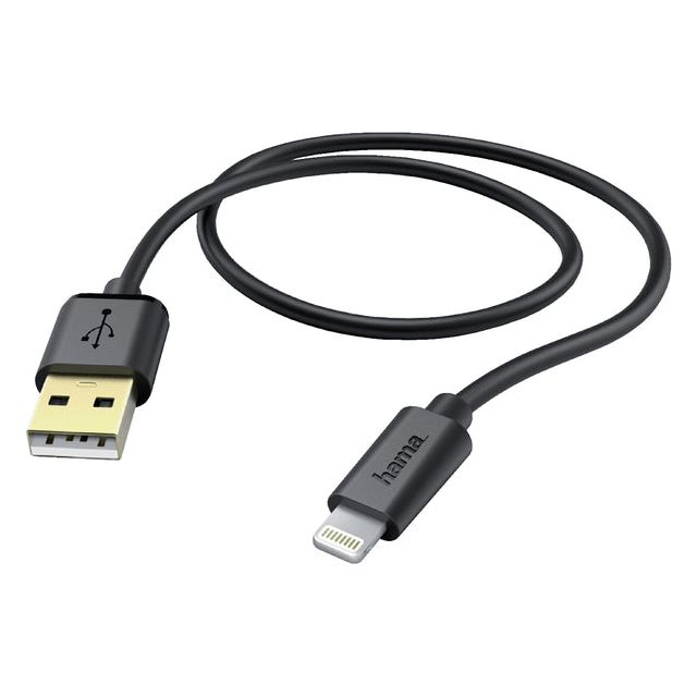 Kabel Hama USB Lightning-A 1,50 Meter schwarz