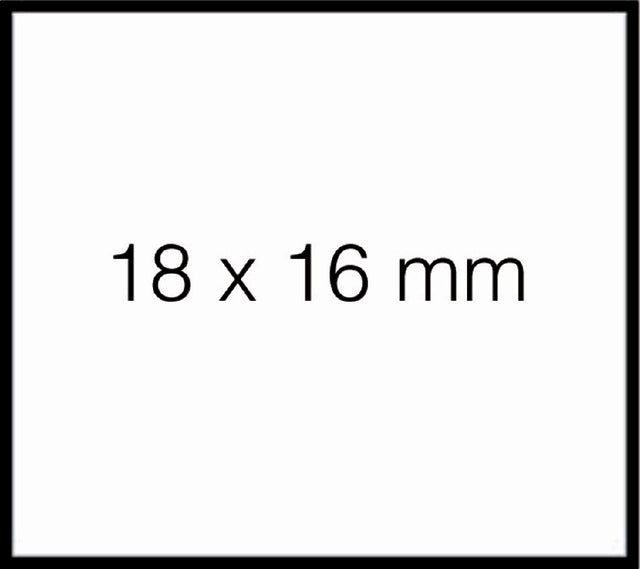 Sato - Prijsetiket 18x16mm duo 16 afneembaar wit