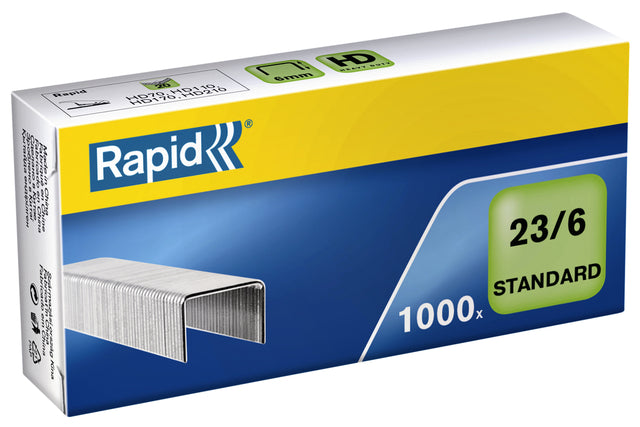 Rapid - Staples 23/6 Galvanisé Standard 1000 pièces | 10 pièces