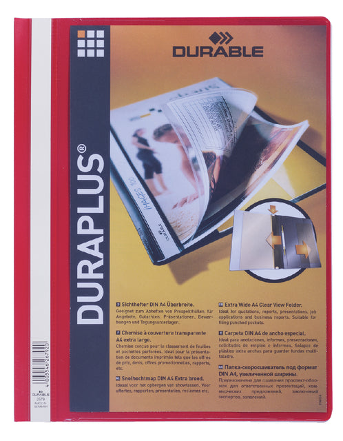 Durable - Folder Fastring Duraplus A4 Red | 25 pièces