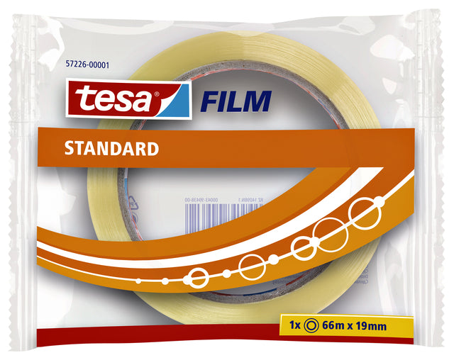 TESA - Film de bande d'emballage standard 19mmx66m | 8 pièces