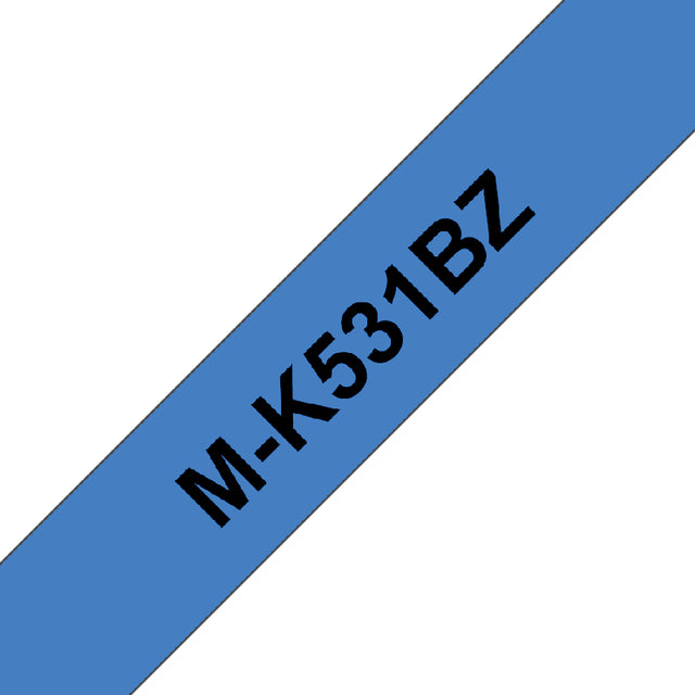 Brother - Labele  mk-531bz 12mmx8m blauw/zwart