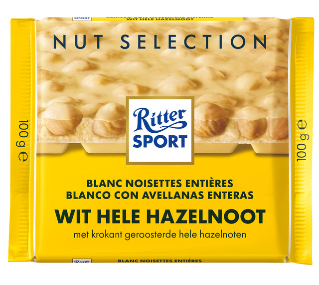 Ritter Sport - Schokoladenweiß -Hele Haselnuss 100gr