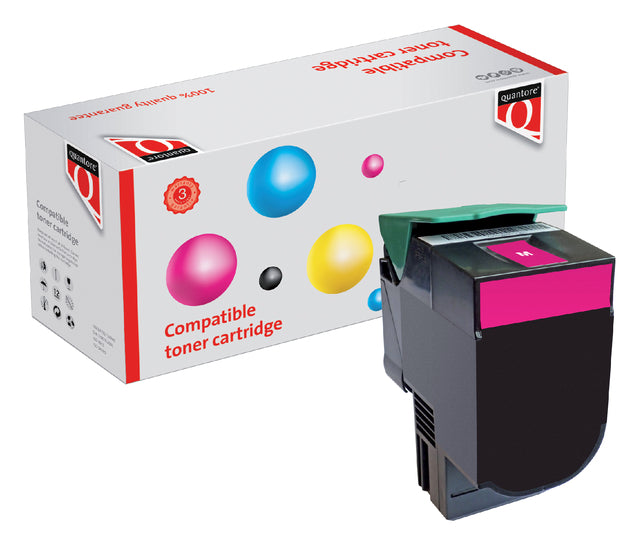 Quantore - Tonercartridge lexmark c540h1mg rood