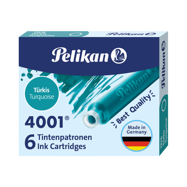 PELIKAN - Modèle d'encre 4001 Turquoise | 10 pièces