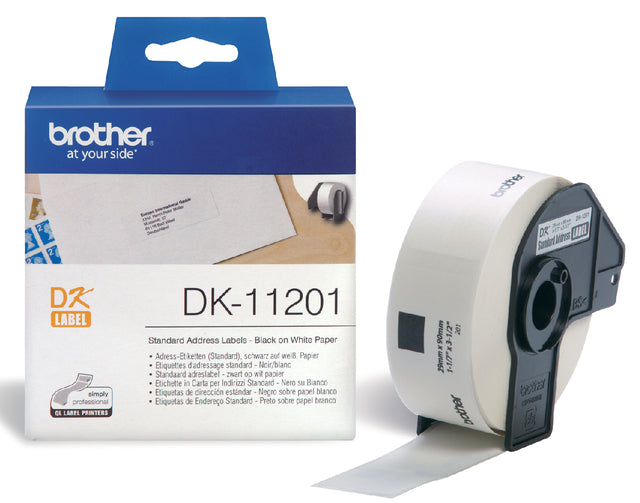 Brother - Etiket brother dk11201 adressering 29x90mm wit | 3 stuks