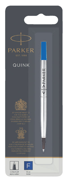 Parker - Rollerpenvulling parker quink f blauw