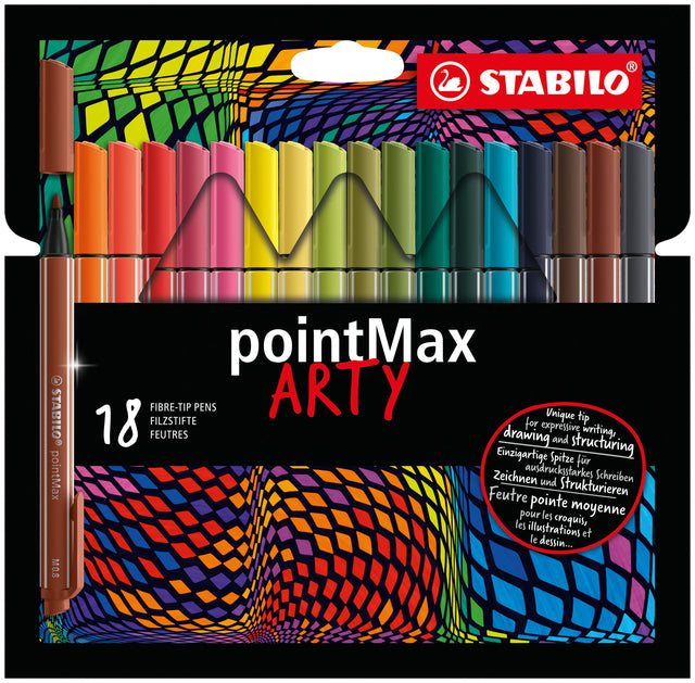 STABILO - Viltstift pointmax 488/18 arty m 18st ass | 6 stuks