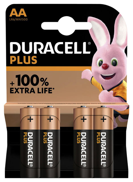 Duracell - Batterij duracell plus aa 4st