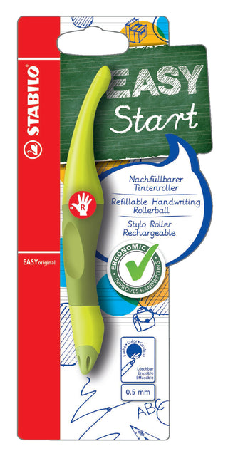 STABILO - Rollerpen easyoriginal rechts m lim/groen | 5 stuks