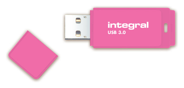 Integral - Neon USB 3.0 Stick, 64 GB, Pink