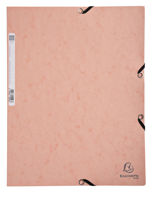 Exacompta - Elastomap Aquarel A4 3 Ventile 400g Glossy Papp Pink