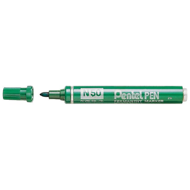 Pentel - Viltstift  n50 rond 1.5-3mm groen | 12 stuks