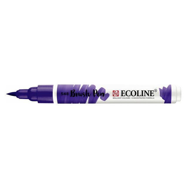 Talens - Brushpen ecoline 374 blauwviolet | 3 stuks