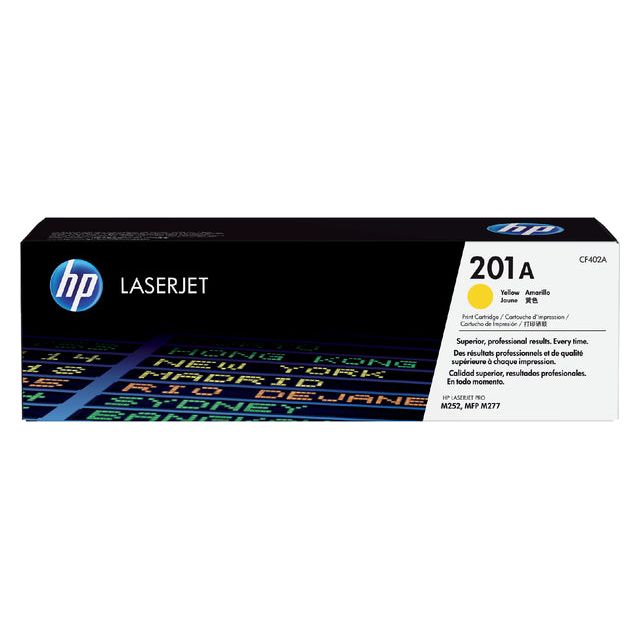 HP - toner 201A, 1 400 pagina's, OEM CF402A, geel